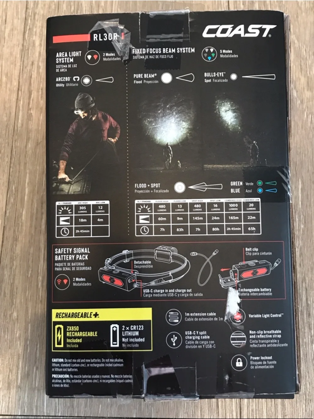 Coast Rechargeable White Headlamp — 1000 Lumens